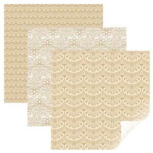 Cricut® Vintage Lace Patterned Premium Vinyl™ Cream Removable Sampler